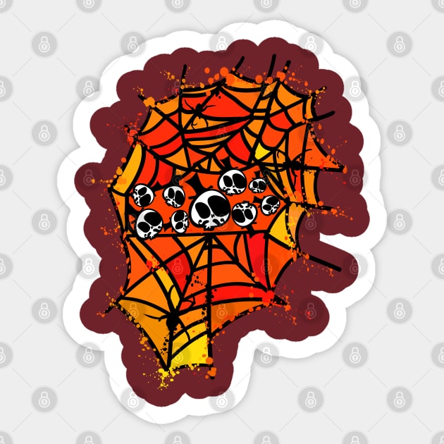 Colorful spider web Sticker by CindyS